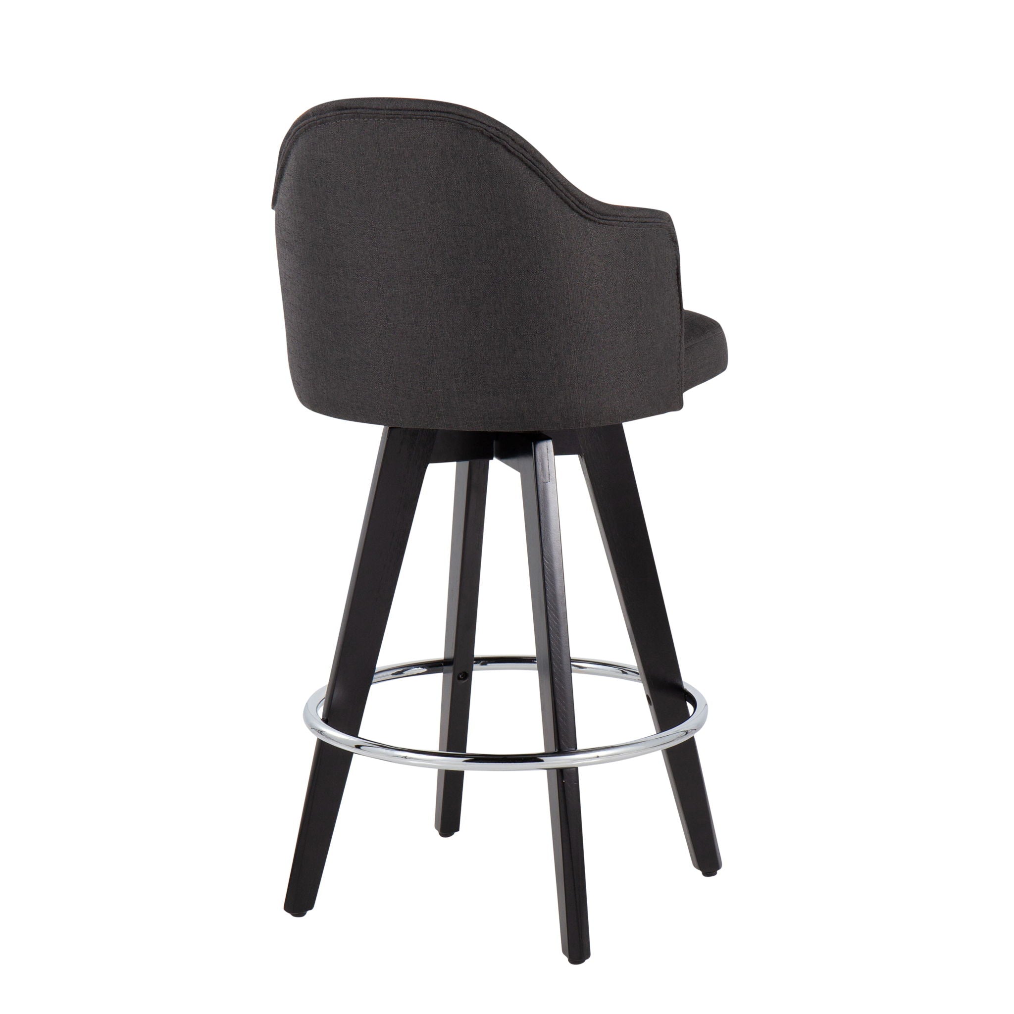 Ahoy - Contemporary Fixed Height Counter Stool with Round Footrest (Set of 2)