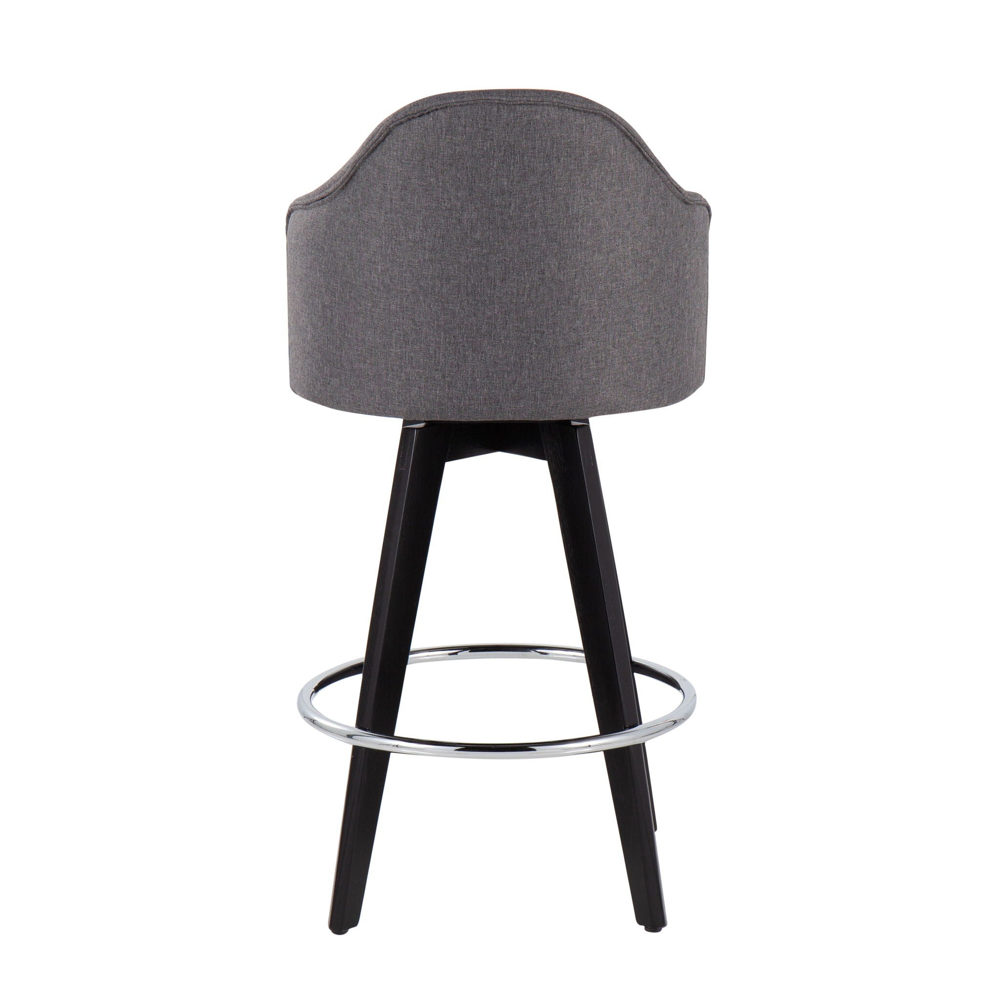 Ahoy - Contemporary Fixed Height Counter Stool with Round Footrest (Set of 2)