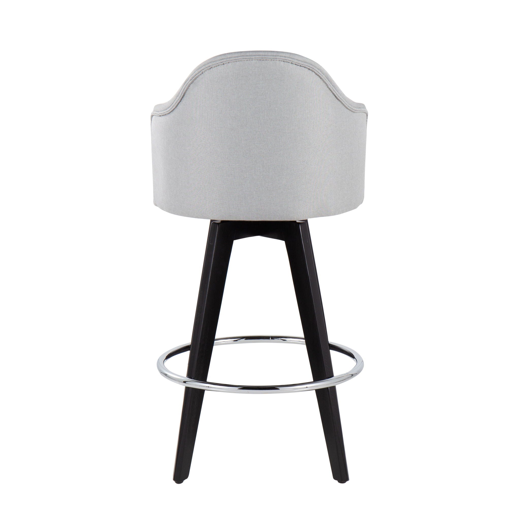 Ahoy - Contemporary Fixed Height Counter Stool with Round Footrest (Set of 2)