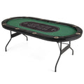 Full-Size 10-Player Poker Table with LED Lights