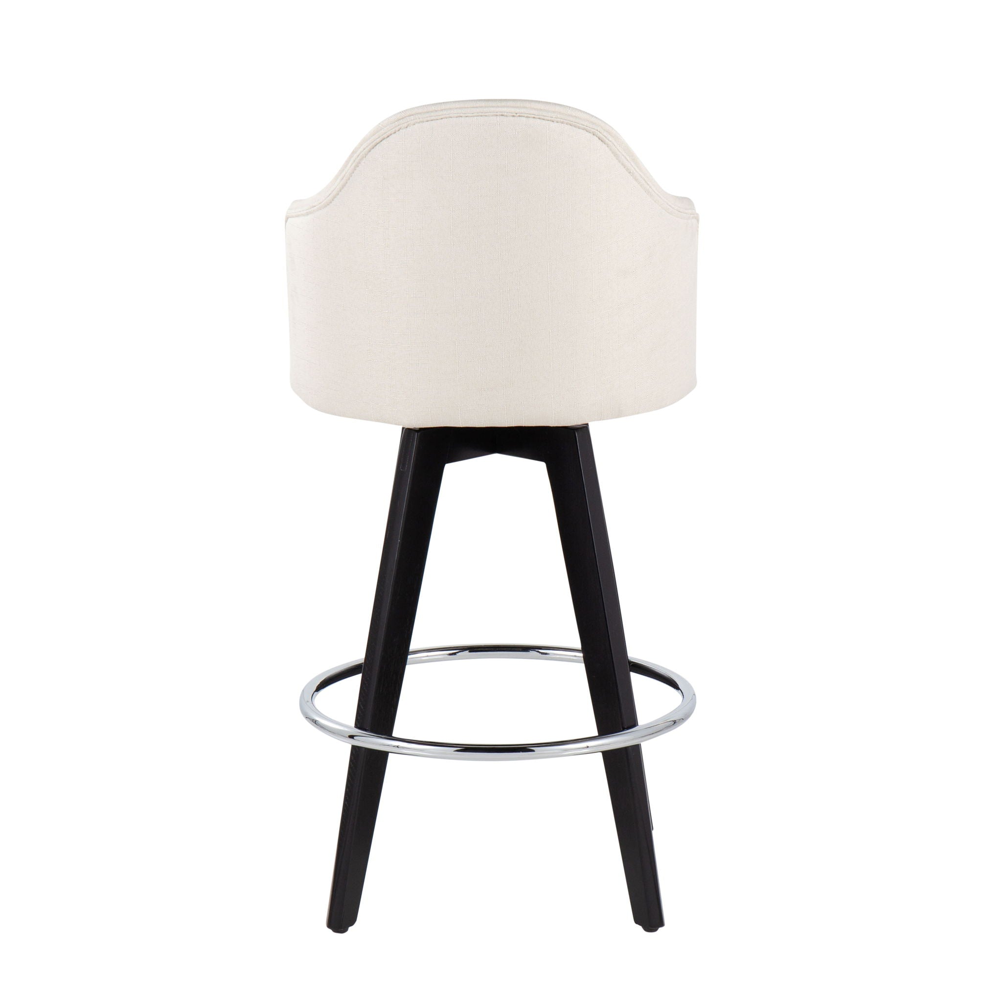 Ahoy - Contemporary Fixed Height Counter Stool with Round Footrest (Set of 2)