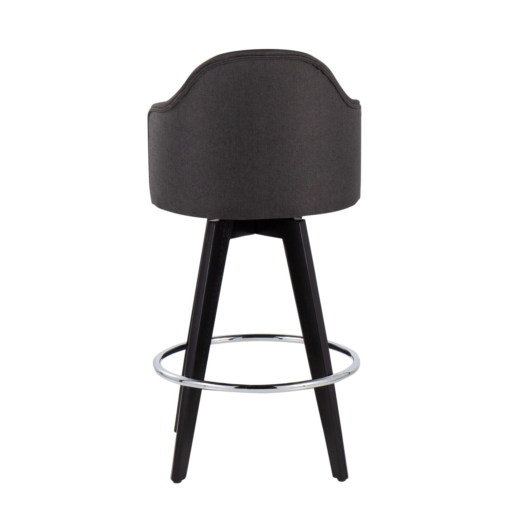 Ahoy - Contemporary Fixed Height Counter Stool with Round Footrest (Set of 2)