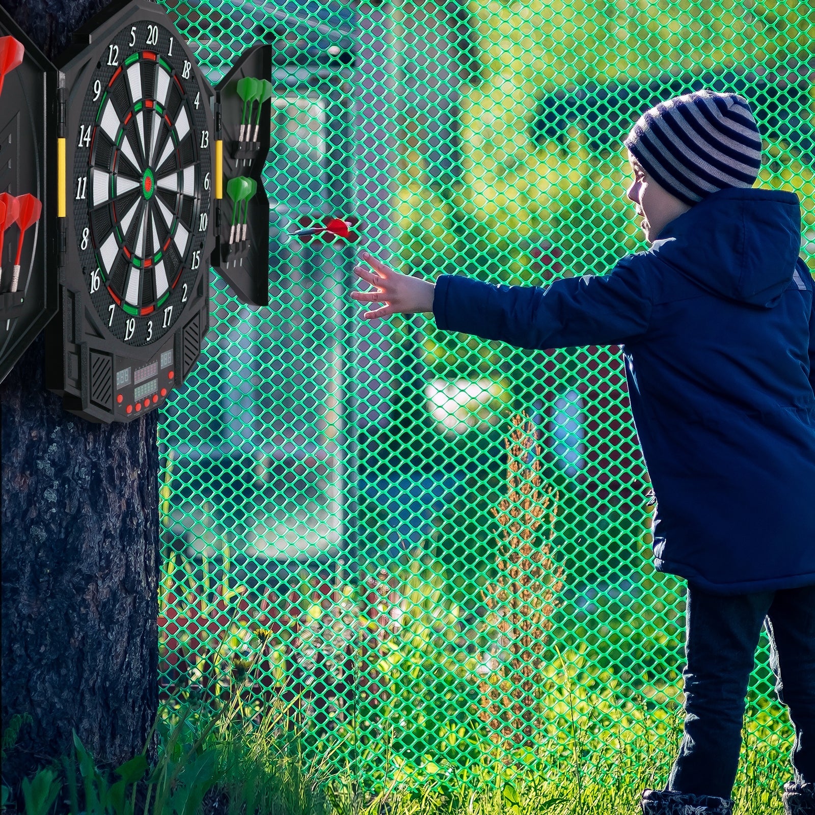 Professional Electronic Dartboard Set with LCD Display